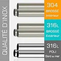 Choix inox 304 ou 316